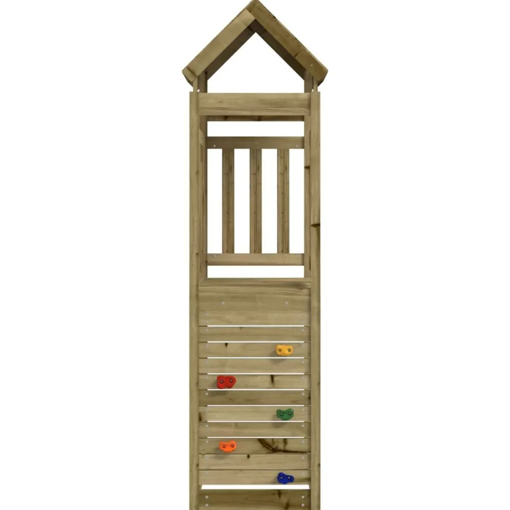 Jeux De Plein Air-vidaXL Tour de jeu Marron 53 x 110,5 x 214 cm Bois solide imprégné