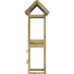 vidaXL Tour de jeu Marron 52,5 x 46,5 x 195 cm Bois solide imprégné