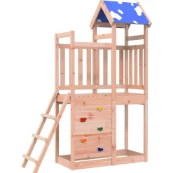vidaXL Tour de jeu Marron 110,5 x 52,5 x 215cm Bois solide de Douglas