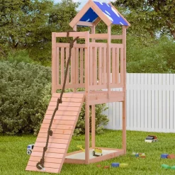 vidaXL Tour de jeu Marron 52,5 x 110,5 x 215 cm Bois solide de Douglas