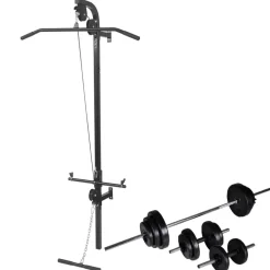 Entraînement & Fitness-vidaXL Tour de musculation murale avec jeu d'haltères et poids 30,5 kg