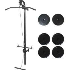Entraînement & Fitness-vidaXL Tour de musculation murale avec plaques de poids 40 kg