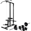 Entraînement & Fitness-vidaXL Tour de musculation avec jeu d'haltères et poids 30,5 kg