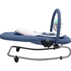 Jouets & Équipement D'Éveil Pour Bébés-vidaXL Transat pour bébé Acier Bleu marine
