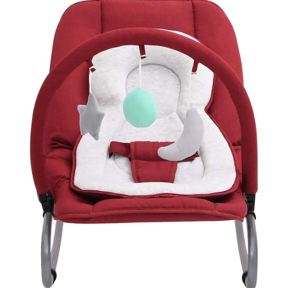 Jouets & Équipement D'Éveil Pour Bébés-vidaXL Transat pour bébé Acier Rouge