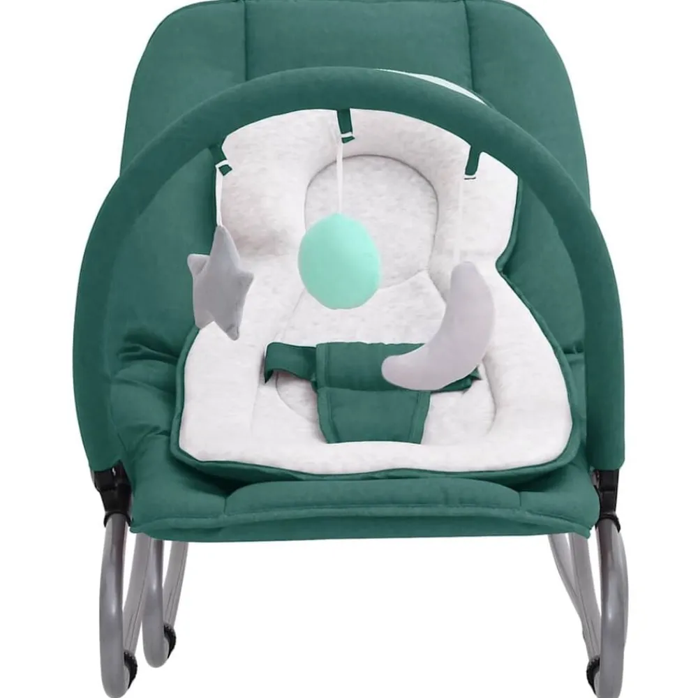 Jouets & Équipement D'Éveil Pour Bébés-vidaXL Transat pour bébé Acier Vert