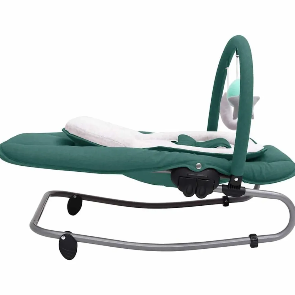 Jouets & Équipement D'Éveil Pour Bébés-vidaXL Transat pour bébé Acier Vert