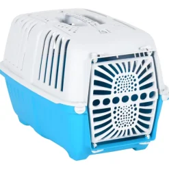 vidaXL Transporteur pour animaux de compagnie blanc et bleu PP