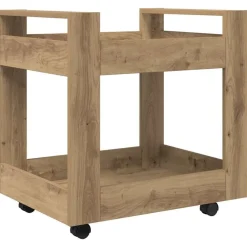 vidaXL Trolley de Bureau Chêne artisanal 60 x 45 x 60 cm