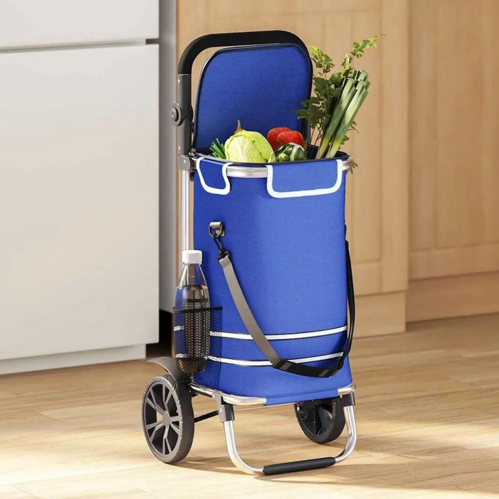 vidaXL Trolley de shopping 36,5 x 46,5 x 100,5 cm Tissu Oxford