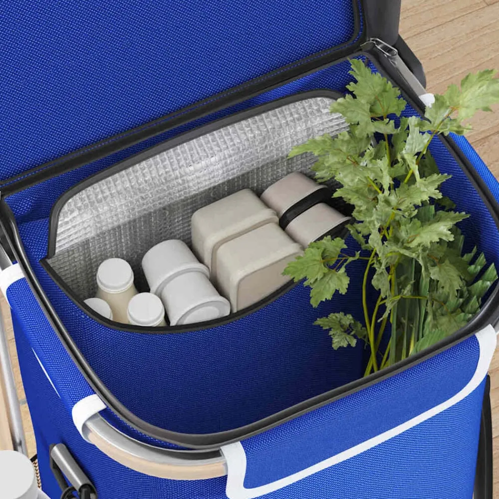 vidaXL Trolley de shopping 36,5 x 46,5 x 100,5 cm Tissu Oxford