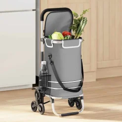 vidaXL Trolley de shopping 47 x 39 x 100,5 cm Tissu Oxford