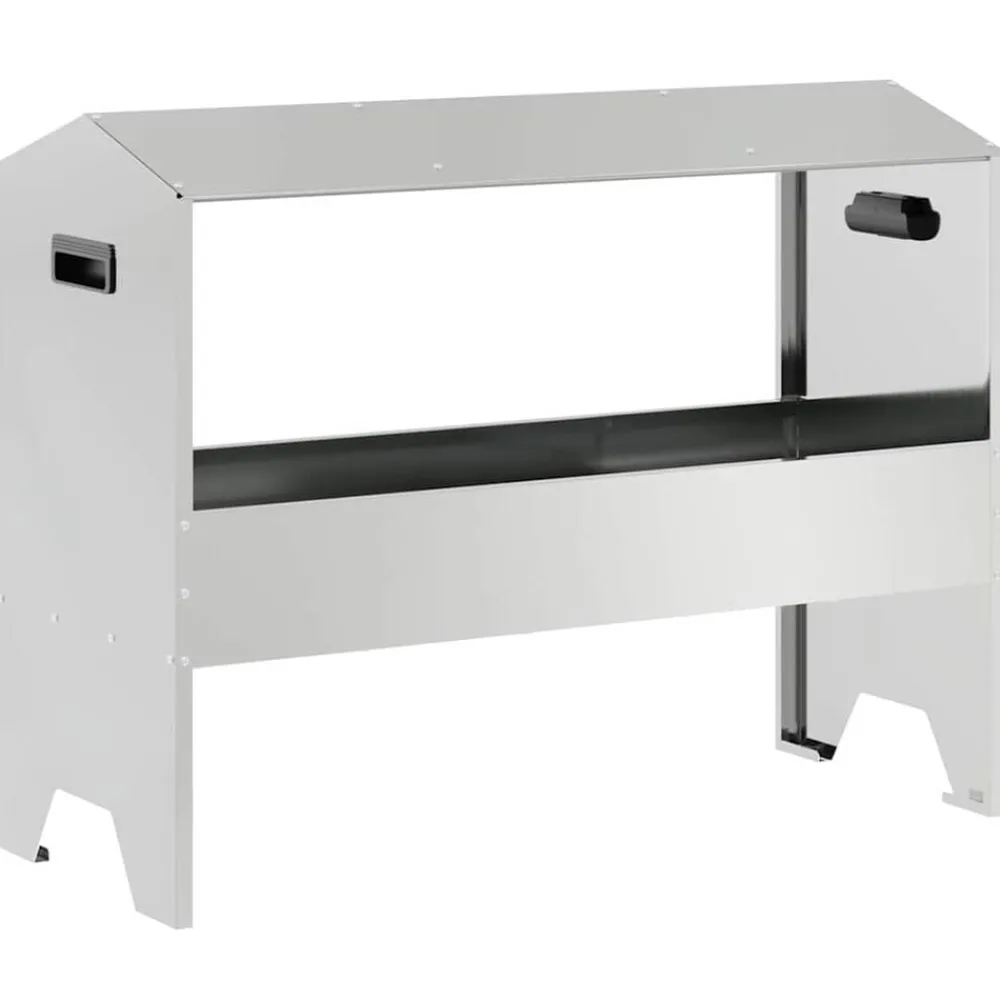 vidaXL Trough d'alimentation pour le bétail Argent 79 x 35 x 62 cm