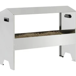 vidaXL Trough d'alimentation pour le bétail Argent 79 x 35 x 62 cm