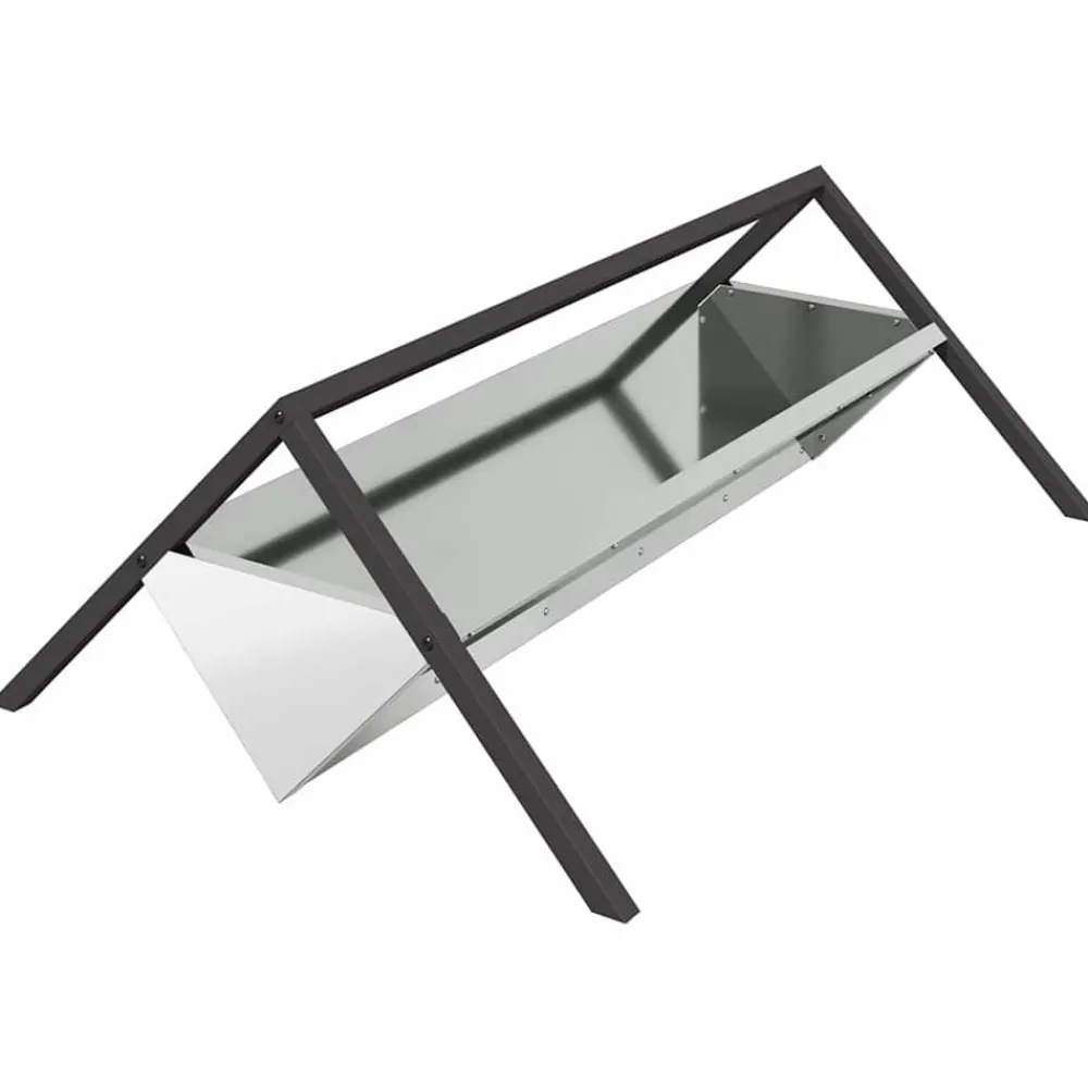 Articles Pour Animaux De Compagnie-vidaXL Trough d'alimentation pour le bétail Argent 111 x 76 x 38 cm Acier galvanisé