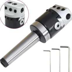 vidaXL Tête d'alésage 50 mm et tige de perçage MT3 de fraisage à tour