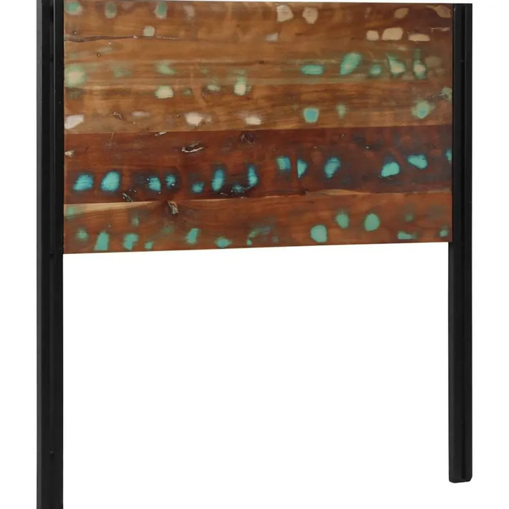 Lits & Accessoires-vidaXL Tête de lit 100 cm bois massif récupéré et fer