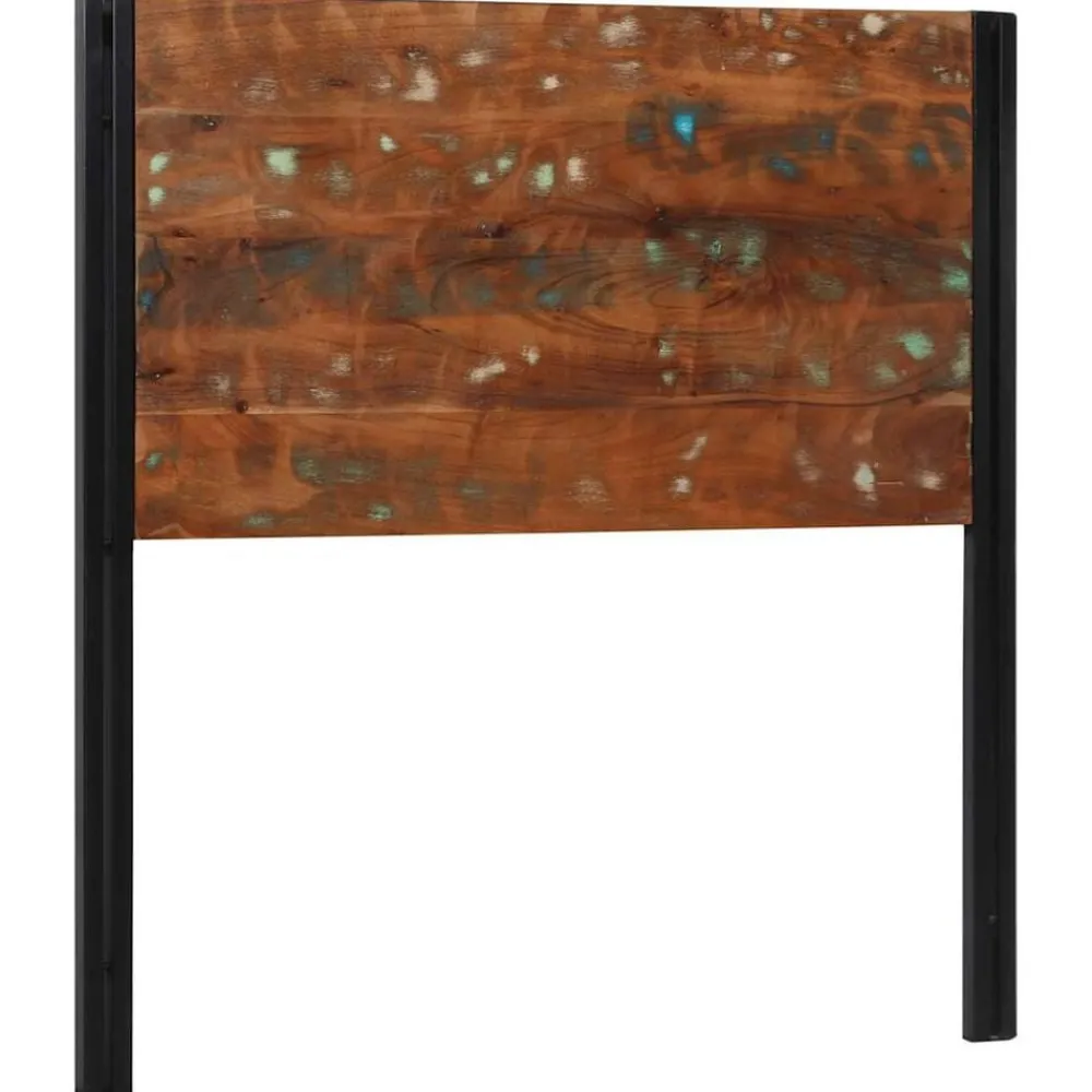 Lits & Accessoires-vidaXL Tête de lit 100 cm bois massif récupéré et fer