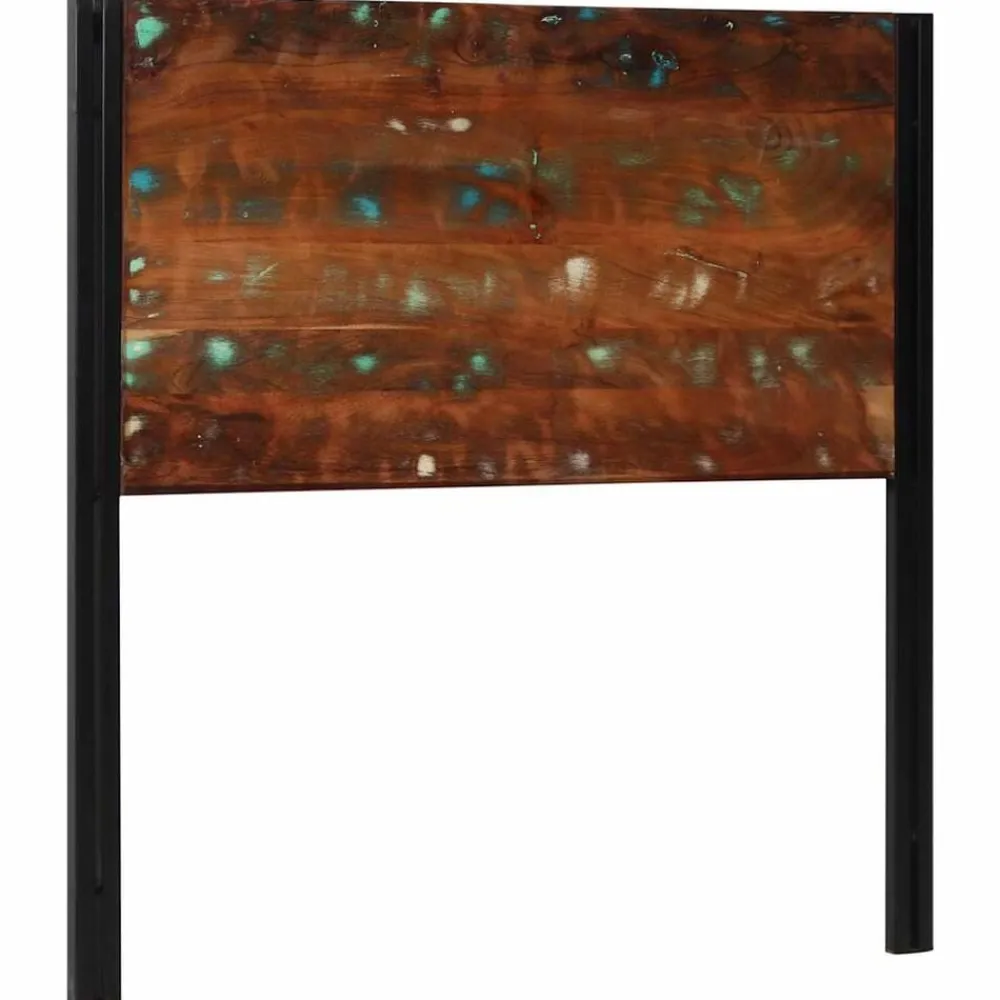 Lits & Accessoires-vidaXL Tête de lit 100 cm bois massif récupéré et fer