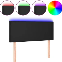 vidaXL Tête de lit à LED 80x5x78/88 cm Similicuir