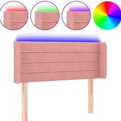 vidaXL Tête de lit à LED 83x16x78/88 cm Velours