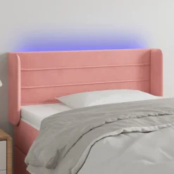 vidaXL Tête de lit à LED 83x16x78/88 cm Velours