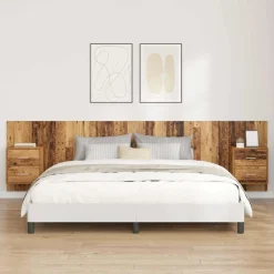 vidaXL Tête de lit avec armoire 3 pcs Bois d'ingénierie