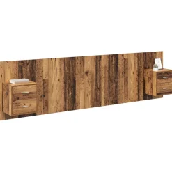 vidaXL Tête de lit avec armoire 3 pcs Bois d'ingénierie