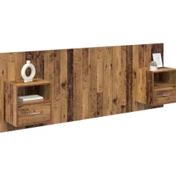 vidaXL Tête de lit avec armoire 3 pcs Bois d'ingénierie