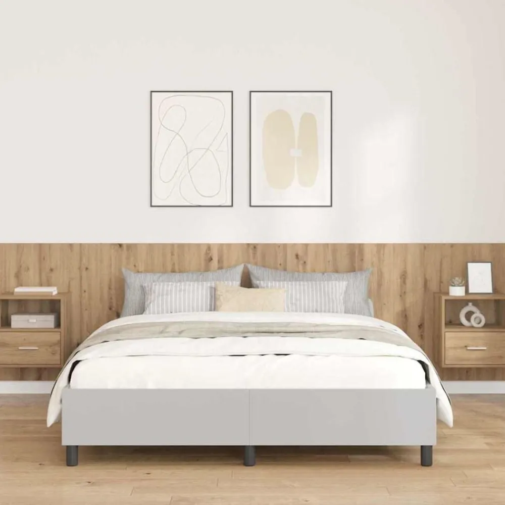 Lits & Accessoires-vidaXL Tête de lit avec armoire avec tiroir 3 pcs Chêne artisanal chêne artisanal