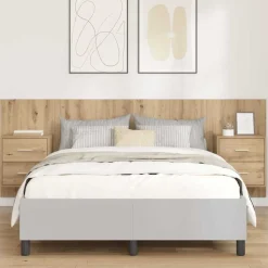 vidaXL Tête de lit avec armoire avec tiroir 3 pcs Chêne artisanal