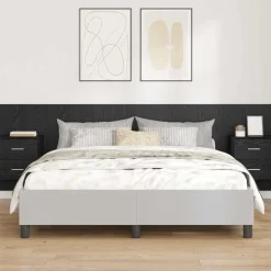 Lits & Accessoires-vidaXL Tête de lit avec armoire 3 pcs Chêne noir Bois d'ingénierie Ch&ecirc;ne noir