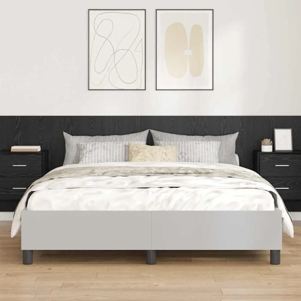 Lits & Accessoires-vidaXL Tête de lit avec armoire 3 pcs Chêne noir Bois d'ingénierie Chêne noir