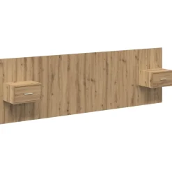 Lits & Accessoires-vidaXL Tête de lit avec armoire avec tiroir 3 pcs Chêne artisanal chêne artisanal