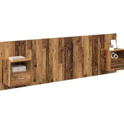 vidaXL Tête de lit avec armoire 3 pcs Bois d'ingénierie