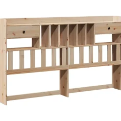 Lits & Accessoires-vidaXL Tête de lit avec rangement 180 cm bois massif de pin Naturel