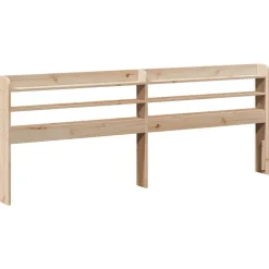 Lits & Accessoires-vidaXL Tête de lit avec étagères 200 cm bois massif de pin Naturel