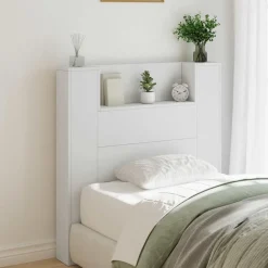 Lits & Accessoires-vidaXL Tête de lit 100 x 16,5 x 103,5 cm Bois d'ingénierie Blanc