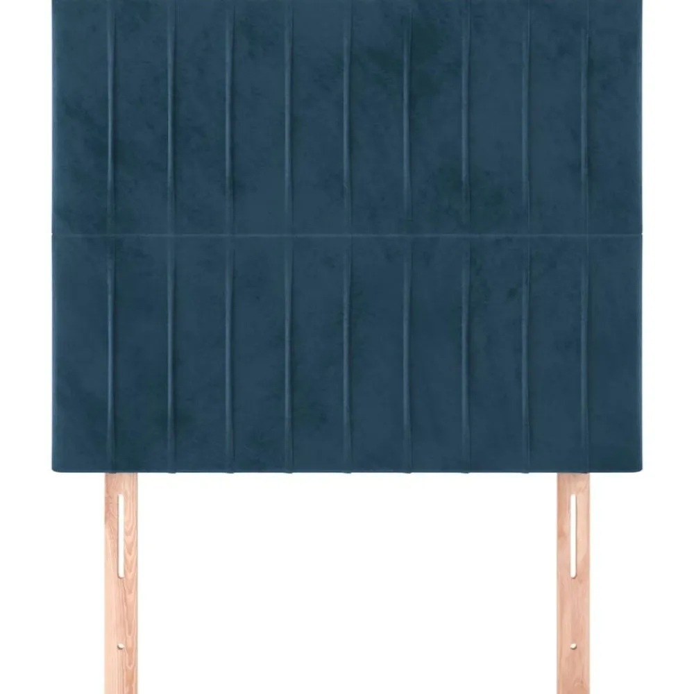 Lits & Accessoires-vidaXL Tête de lit 80x5x118/128 cm Velours Bleu foncé
