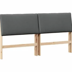 vidaXL Tête de lit capitonnée Gris foncé 200 cm Pin massif