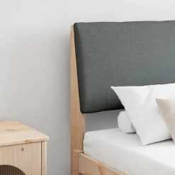 vidaXL Tête de lit capitonnée Gris foncé 200 cm Pin massif