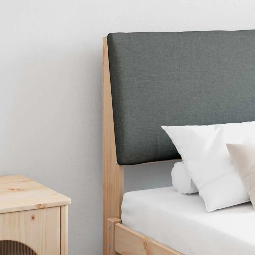vidaXL Tête de lit capitonnée Gris foncé 200 cm Pin massif