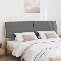 vidaXL Tête de lit capitonnée Gris foncé 200 cm Pin massif