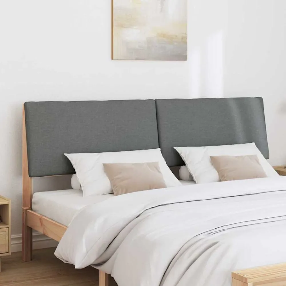 vidaXL Tête de lit capitonnée Gris foncé 200 cm Pin massif