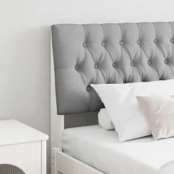 vidaXL Tête de lit capitonnée Gris clair 200 cm Pin massif