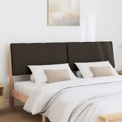 vidaXL Tête de lit capitonnée Noir 200 cm Pin massif