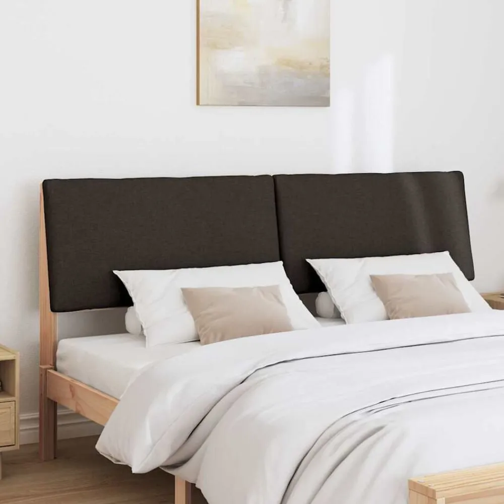vidaXL Tête de lit capitonnée Noir 200 cm Pin massif