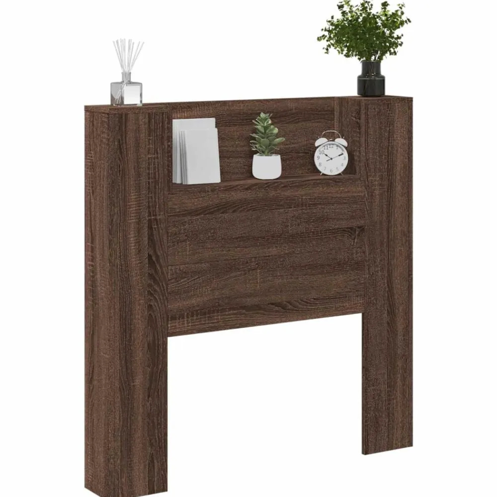 Lits & Accessoires-vidaXL Tête de lit Chêne brun 100 x 16,5 x 103,5 cm Bois d'ingénierie Chêne marron