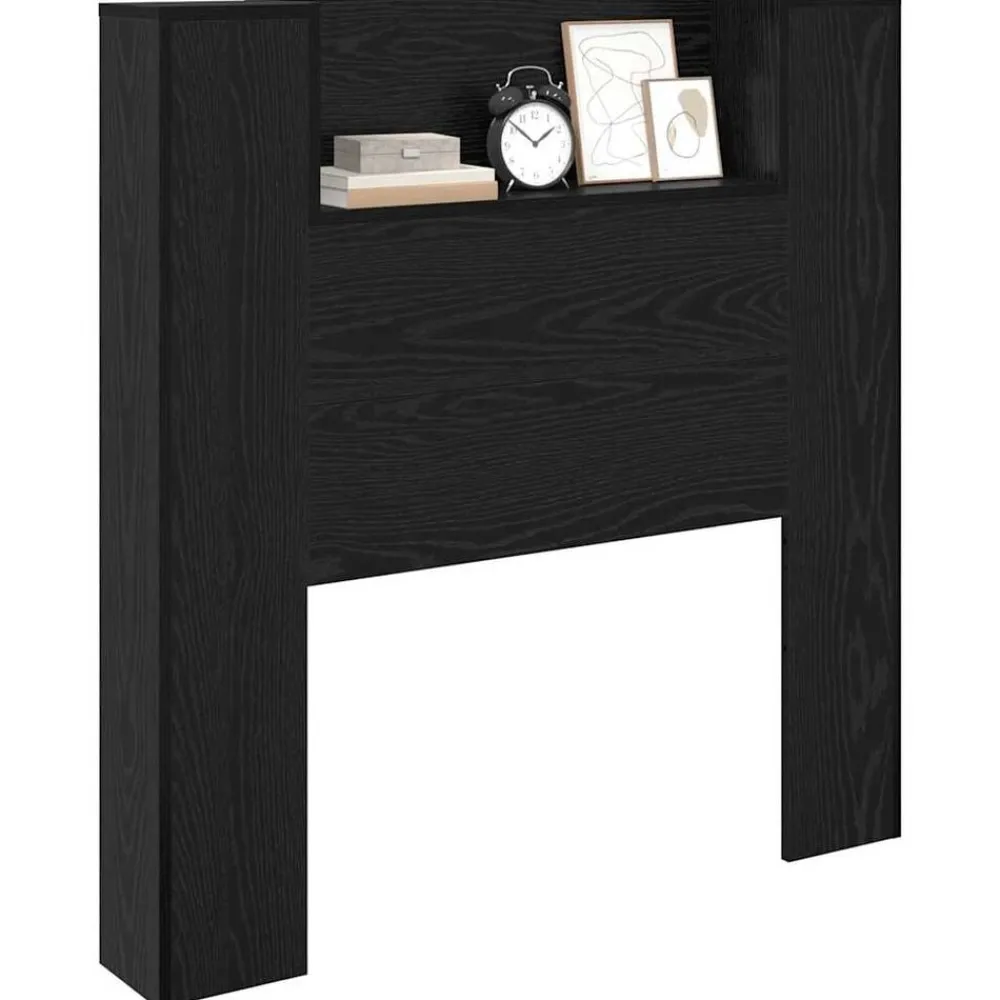vidaXL Tête de lit Chêne noir 100 x 15 x 103,5 cm Bois d'ingénierie