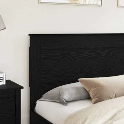 Lits & Accessoires-vidaXL Tête de lit Chêne noir 200 cm Bois d'ingénierie Chêne noir